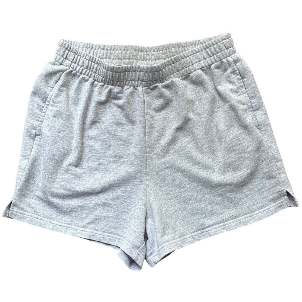 Automet Womens Size M Gray High‎ Waisted Lounge Casual Sweat Shorts Pockets